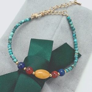 Genuine Turquoise Beaded Bracelet